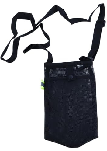 Durlo Paquete de 2 portabotellas de malla, con correa ajustable para el hombro, portátil para exteriores, bolsa para colgar.