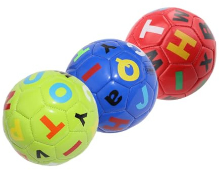 Beaupretty Balones De Fútbol Inflables para Niños Pequeños, Tamaño Pequeño, Material PVC Resistente, Juguetes Al Aire Libre para Niños De 1 a 3 Años, Juego Práctico y Divertido, Paquete De 3 Piezas