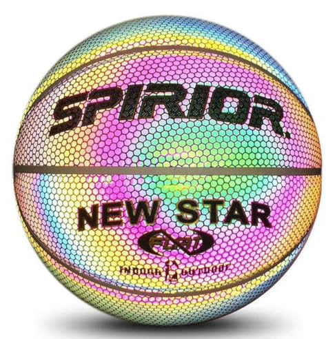 Generisch Ballon de Basket Lumineux - Arc-en- Lumineux - Taille 7 - pour l'entraînement, Les Jeux de Nuit - Éclairage LED - Jouet pour