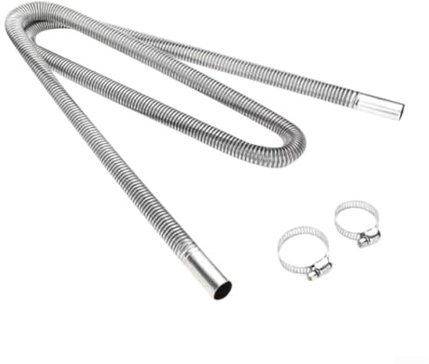 Stainless Steel Exhaust Pipe with Clamps 25mm Inner Diameter 300cm Length Compatible with Air Diesel Parking Heaters for Eberspacher and(25mm*300cm)