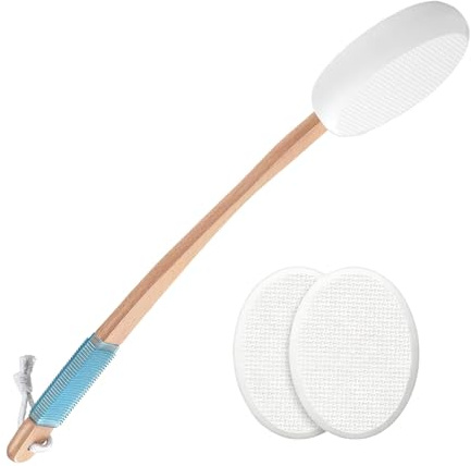 Applicatore idratante per la schiena, spazzola scrubber per crema, spugna doccia – per crema solare, abbronzante, idratante, doccia, bagno, spa, routine quotidiana