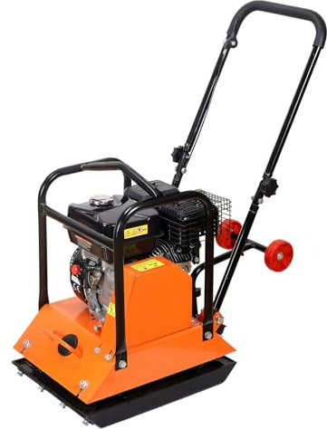 VEVOR Plaque Vibrante Thermique 15 kN Compacteur à Plaque Vibrante Essence 6,5 hp pour Pavage, Aménagement Paysager, Asphalte, Fondations, Compactage Sol, 212 cc, 6400 VPM, Zone de Compactage 53x40 cm