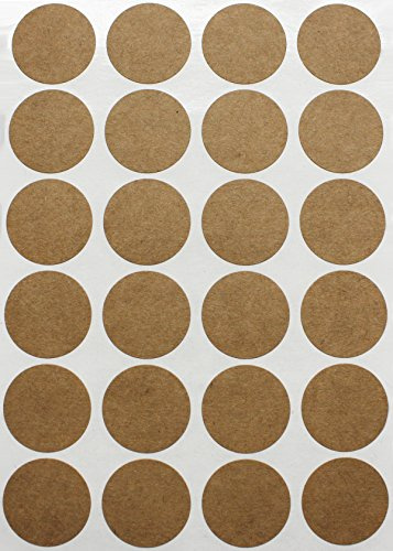 Aufkleber Kraftpapier 25 mm runde Klebepunkte – in Größe 2,5 cm Etiketten 360 von Royal Green
