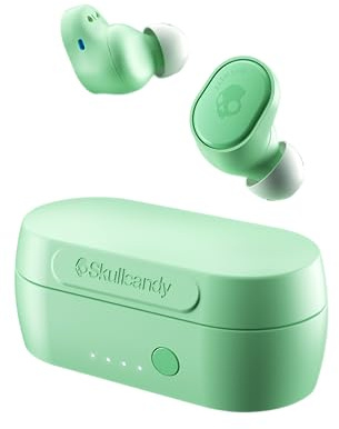 Skullcandy Auricolari Sesh Evo True Wireless Bluetooth, Resistenti A Sudore, Acqua e Polvere IP55, Fino a 24 Ore Di Autonomia Totale - Verde Menta