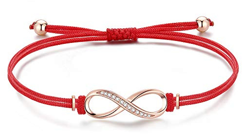 Jrêveinfini Unendlichkeit Armband Silber 925 Damen Mädchen, Personalisierte Geschenke für Frauen Mama Mädchen mit Geschenkbox, Verstellbar 14+9 cm