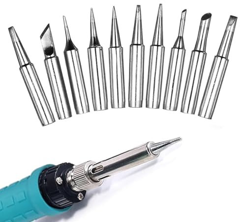 10 Stück Lötspitzen Ersatz Lötspitzen Kit,Universal Bleifreies Lötspitze 900M,Weller Lt Ersatz-Lötspitzen Für Hakko, Radioshack, Tenma, Atten, Quick, Aoyue, Yihua Lötstation Tip Set