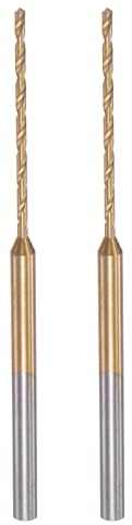 sourcing map 2 Stück HSS Metallbohrer 1mm, Spiralbohre 49,5mm LängeHochwertige Universalbohrer fur Edelstahl und Metall