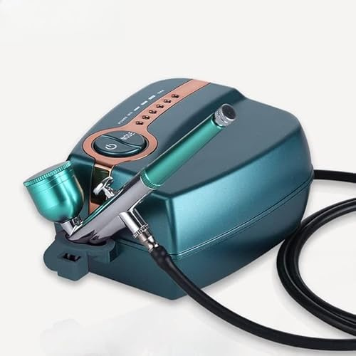 Kavolet Mini Kit Aerógrafo con Compresor Portable Profesional Airbrush con Doble Acción, 0.4 Boquillas Agujas Pistola para reposteria,Pintura,Maquillaje Facial,uñas,Manicure Cake