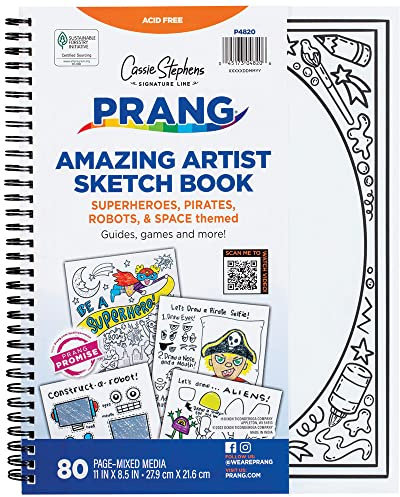 Prang Amazing Artist Sketch Book By Cassie Stephens, White