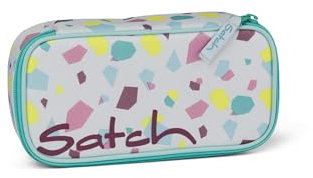 Satch Schlamperbox extra groß inkl. Trennfach Reißverschlussfach Stiftehalter Geodreieck Sichtfenster für Stundenplan