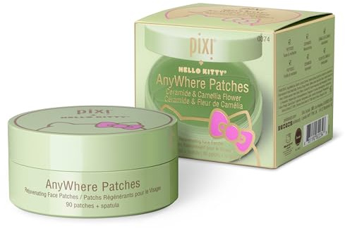 Pixi Beauty Pixi + Hello Kitty Anywhere Multipurpose Eye Patches | Multifunktionale Hydrogel-Augenpads mit Hyaluronsäure, Koffein & Retinol | 45 Paare / 90 Pads