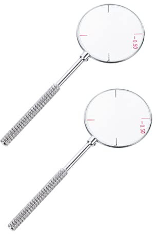 Baluue 2pcs Optometry Tools Cross Cylinder Lens 50 Degree Multi-function Optical Lens Portable for Astigmatism Glasses Repair and Eyeglass Supply