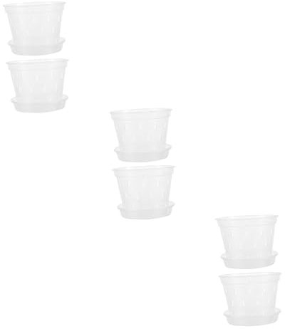 Happyyami 6 Ensembles Pot De Fleur Pots Dorchidées avec des Trous Pot De Plante D'orchidée Terreau pour Orchidées Planteurs D'orchidées Pot De Contrôle des Racines Plastique Pendaison