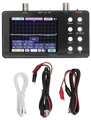 Osciloscopio Digital, Osciloscopio Digital Generador De Señal Portátil De 2 Canales Ancho De Banda De 2 MHz Frecuencia De Muestreo De 50 M Pantalla LCD Retroiluminada De 3,2 Pulgadas