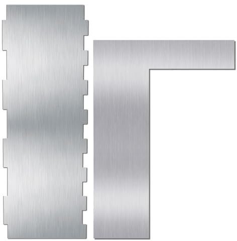 Stainless Steel Cake Smoother Scraper Buttercream Icing Polisher Decorating Edge Stripe Smoother Cake Sculpting Modeling Tools Cream Cake Decor Pastry Cutter Baking for Mousse Cream (Steel C+E)