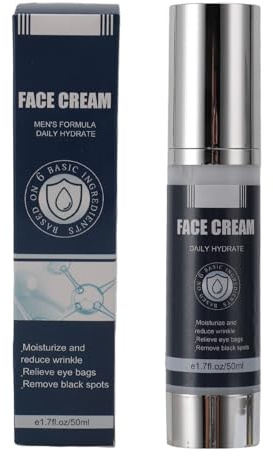 Crema Facial Antienvejecimiento Para Hombres, 50 Ml Crema Facial Hidratante Para Hombres Hidrata Reduce Las Arrugas Alivia Las Bolsas De Los Ojos Elimina Las Manchas Negras Previene El Envejecimiento