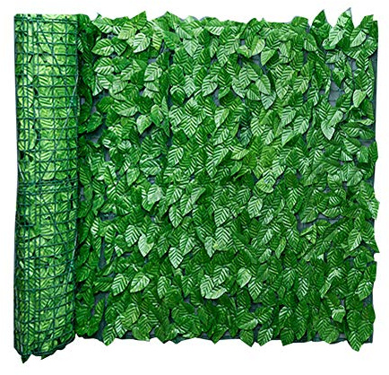 Rotolo Schermante per Foglie Artificiali con Protezione UV per Decorazioni Esterne Ed Interne, Perfetto per Coprire la Privacy di Pareti, Recinzioni del Giardino e Balconi (A)