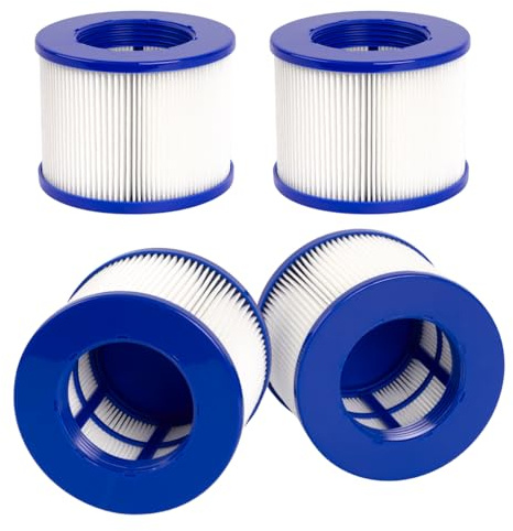 YanBan 4 Piezas de Repuesto de Filtro Tipo Vi Compatible con GYMAX SPA, para jacuzzis la mayoría, filtros de Piscina inflables