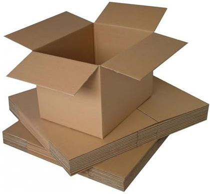 SelfHold Single Wall Corrugated Cardboard Shipping Boxes - Size 305x305x305mm (12x12x12) - Sturdy Packing Boxes for Delivery, Parcels, Moving, and Mail Postage - Pack of 25 Boxes