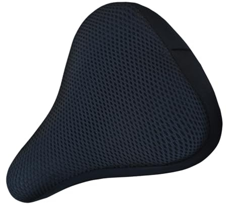 Fahrradsattelbezug, Weich Atmungsaktiver Gepolsterter Sitzbezug Bequemer Fahrradsattel überzug für Fahrradzubehör (Schwarz)