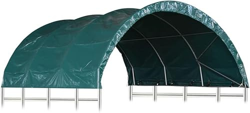 Willood Weidezelt Wasserfest Weidehütte Offenstall Weide Unterstand Weideunterstand Schafe Pferde Kühe Stall Shelter PVC 3,7x3,7 m Grün
