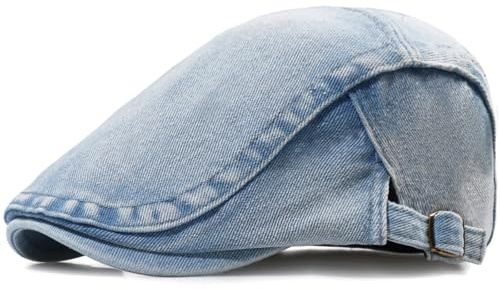 Taidor Mens Denim Cotton Newsboy Cap Ivy Gatsby Driving Hunting Cabbie Hat