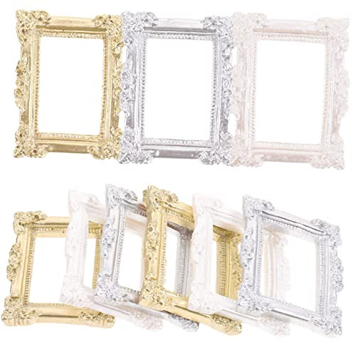 CORHAD 9stücke Teiliges Miniatur Fotorahmen Vintage Design Resin Handwerkskunst Für Handyhüllen Dekoration Und Geschenkidee Für Mini-häuser