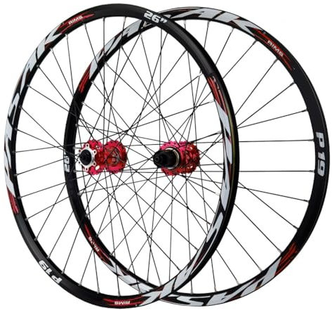 LPYDWZ MTB Laufradsatz Steckachse 26/27,5 Zoll, Scheibenbremse Aus Aluminiumlegierung HG Lager 32H Vorder Und Hinterrad 29ER Fahrradfelge for 7–12 Gänge 2215G(F+R,QR 24 inch)