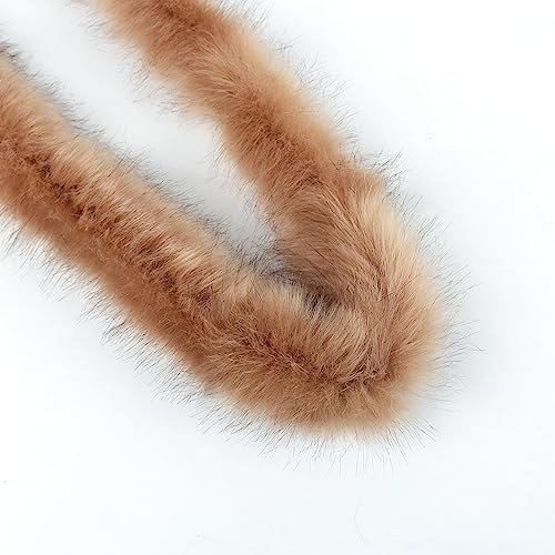 Anevous 3m Boa zum Basteln, Einfarbig Federboa, Flauschige Federschal, Federstreifen Hochzeit Dekorationen für Nähen Kunsthandwerk Dekoration, Kostüm-Accessoire, Party, Karneval,Khaki