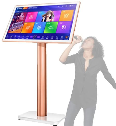 Máquina de karaoke profesional, reproductor de karaoke inteligente todo en uno con pantalla táctil de 19,5 pulgadas, aplicación de YouTube para reproducción en línea para fiestas en el bar familiar,