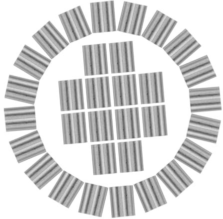 JECOMPRIS Abrazaderas de Aluminio Doble Orificio Clips Resistentes y Ligeros Juego de 100 Elevación para Fijación y Protección para Cable de Acero 2,5 Mm en Manipulación Industrial