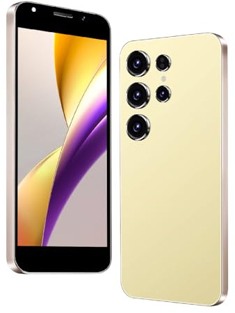 Desbloquear el teléfono móvil, pantalla de 6,3 pulgadas, 2GB RAM + 16GB ROM / TF 128GB, cámara doble 2MP + 8MP, soporte 4G LTE FDD TDD, doble tarjeta sim, adecuada para principiantes. (yellow)
