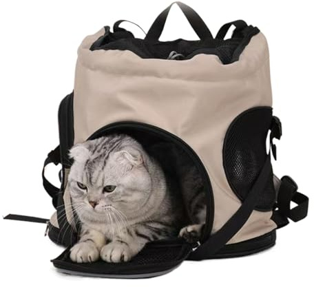 Katzenrucksack - Multifunktionales Tragbares Atmungsaktives Haustierzubehör | Transporttasche Für Katzen,Für Reise Tierarztbesuche Outdoor Spaziergänge Pflege Nagelpflege Auto Flugzeug Ausflüge