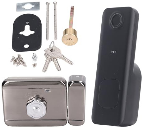 Smart Serratura a Impronta Digitale, Lucchetto Elettronico Senza Chiave per Cancello Casa, Bluetooth APP, Multifunzione