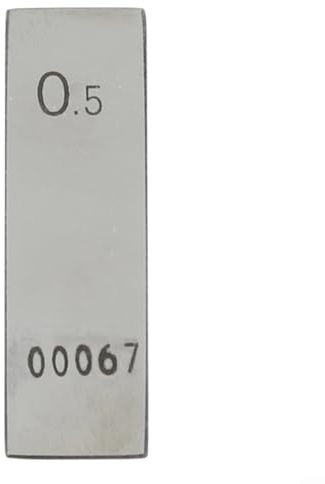 Juego de bloques de calibre de acero alto para medición, calibración estándar de dureza 64, grosor métrico para herramientas de inspección y calibración de accesorios de taller (0.5)