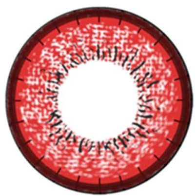 Matlens – EOS Farbige Kontaktlinsen mit Stärke circle lenses rot red J-203 2 Linsen 1 Kontaktlinsenbehälter 1 Pflegemittel 50ml -650