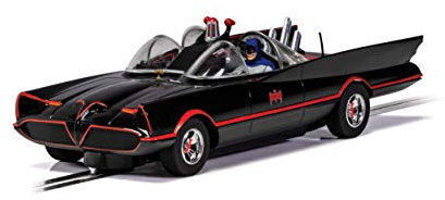 Scalextric C4175 Batman Batmobil, Film- und Fernseh-Slotcar im Maßstab 1966–1:32, Schwarz
