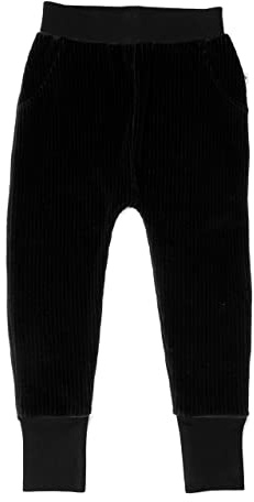 Leela Cotton Barn manchesterbyxor ekologisk bomull byxor unisex 2072, svart, 86-92
