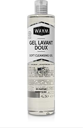 WAAM Cosmetics – Gel lavant doux – Nettoyant et hydratant – Certifié BIO ECOCERT – Vegan – 400ml