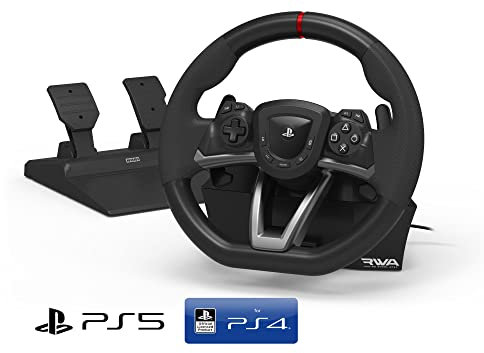 PS5 Lenkrad und Pedale Sony Playstation 5 PS4 lizensiert PS4/PS5/PC [Neues Modell kompatibel mit PS5]