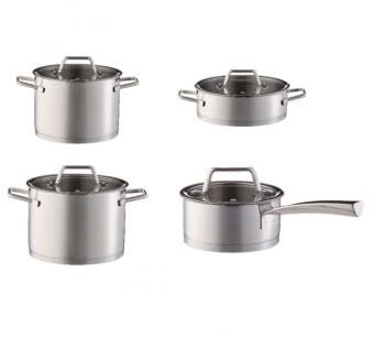 Brandani 51122 BATTERIA DI PENTOLE FREE SET 8 PZ INOX
