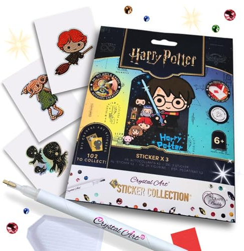 Paquete de 3 pegatinas de arte de cristal de Harry Potter