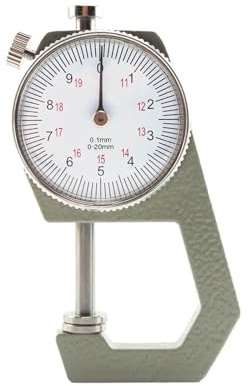 Spessimetro digitale con display a lancetta Misuratore di spessore a quadrante, testa piatta, strumento di misurazione del tester da 0 a 20 mm