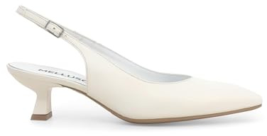 Melluso Décolleté Donna Slingback in Pelle Bianco d201 39