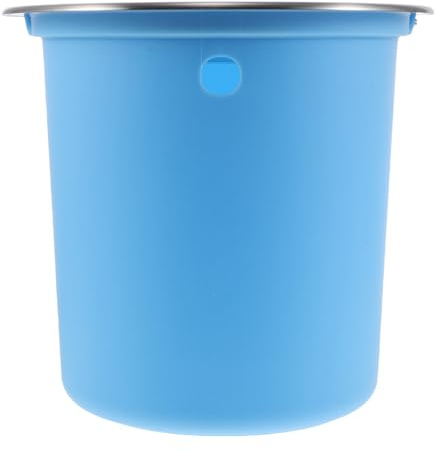 Toyvian Cubo de Basura Empotrado de Acero Inoxidable y Plástico Tapa Abatible Silenciosa Grande para Encimera Soporte de Basura Integrado para Cocina y Baño Papelera de Diseño