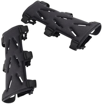 WHAMVOX 2pcs Wear-resistant Archery Arm Guards Adjustable Forearm Protectors Breathable Bow Arm Covers for Hunting Practice Youth Adult Unisex