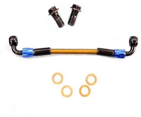 Línea de Embrague y Freno Cable Trenzado De Acero Inoxidable para Motocicleta 30 Cm A 500, Racores para Manguera Freno Hidráulico 90° A, Accesorios para Tubo Aceite(3200mm)