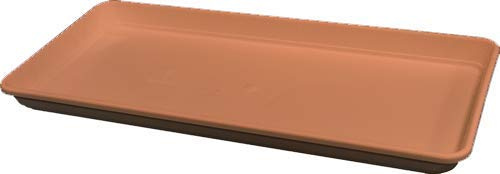 PEBSHOP VASO o SOTTOVASO RETTANGOLARE MAXI FESTONATO color TERRACOTTA (sottovaso 90x36x6,0H cm.)