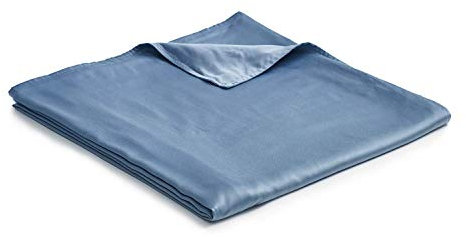 YnM Manta Pesada, se Duerme más rápido y Duerme Mejor, Ideal para ansiedad, bambú, Cubierta extraíble de bambú Azul Gris, 152cm x 203cm Duvet Cover