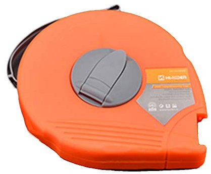 Edward Tools Long Measuring Tape with Retractable Closed Reel - Flexible Fiberglass Roll - SAE/METRIC - For Outdoor, Construction, Sports, Golf, DIY - Strong Belt Clip - Metal Hook End (60 Foot)